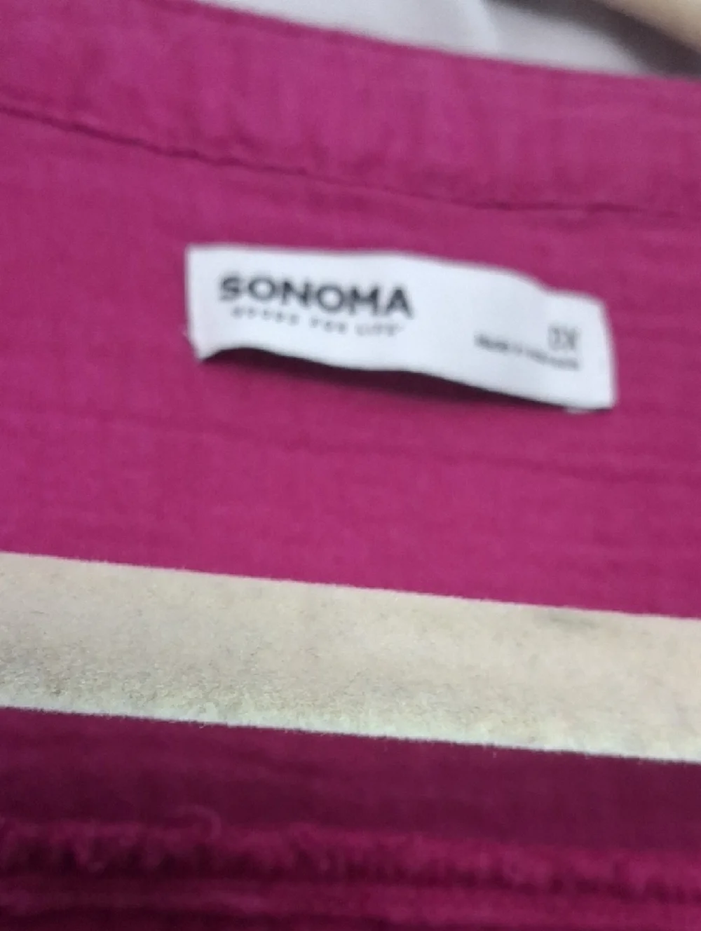 Sonoma Fuchsia Button-Front Midi Dress - Picture 2 of 9